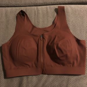Zyia - Coffee Front Zipper Access Bra